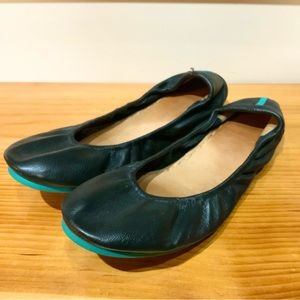 Tieks Leather Matte Black Ballet Flats Women’s 10